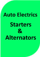 Auto Electrics starters alternators batteries