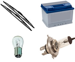 Bosch Wipers, Oldham Batteries, Lucas Bulbs fitted Free Of Charge
